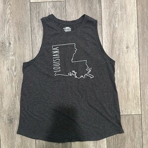 Heather gray Louisiana tank top